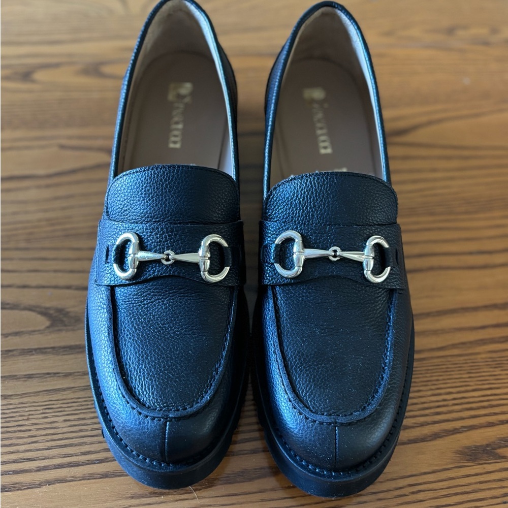 Italian Black Leather Loafers